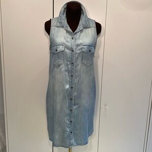 Velvet heart Tencel jeans sleeveless dress Small